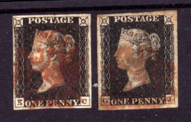 GB: 1840 1d BLACKS E.C.