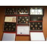 GB COINS: BOX WITH DE LUXE PROOF SETS 1990, 1992, 1993, 1994, 1997,