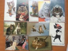 RETIRED DEALERS POSTCARD STOCK: BOX WITH ANIMALS, BIRDS, ETC, ARTISTS INCLUDING ELLAM,