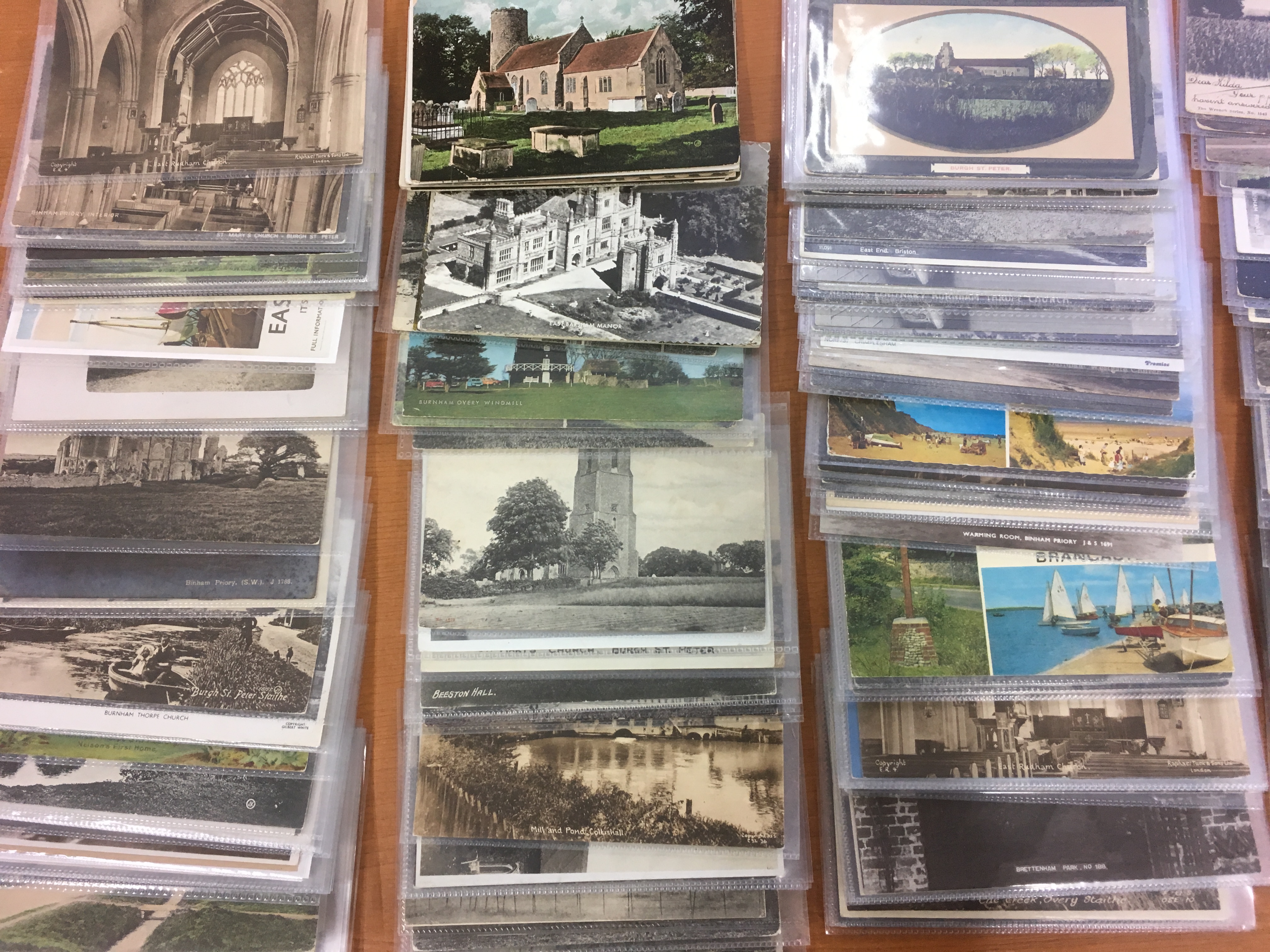 RETIRED DEALERS NORFOLK POSTCARD STOCK: BOX WITH VILLAGES AND SMALLER PLACES A-M, CHURCHES, MILLS, - Image 3 of 3