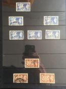 GB: BINDER WITH EDW8 AND KG6 MINT AND USED COLLECTION, BLOCKS, HIGH VALUES,