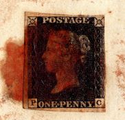 GB: 1840 1d BLACKS ON ENTIRE, OR THREE DATED PIECES,