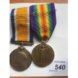 MEDALS: WW1 PAIR BWM AND VICTORY TO 41621 F. LAYFIELD Q.M.A.A.C.