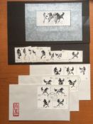 CHINA: 1978 HORSES SET AND MINIATURE SHEET MNH PLUS SET ON THREE FDC.