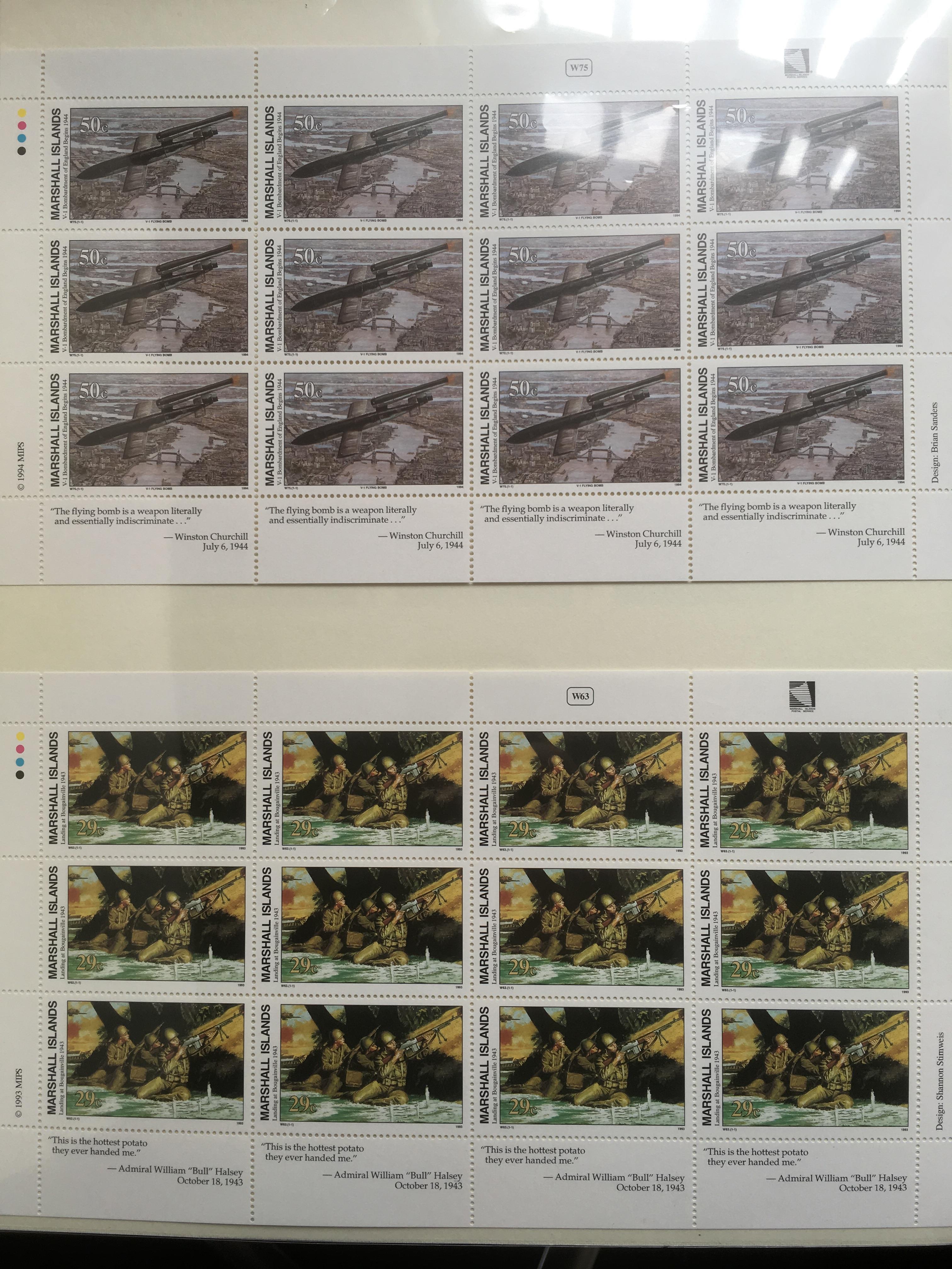 MARSHALL ISLANDS: 1994-9 MNH COLLECTION IN LINDER HINGELESS ALBUM AND ANOTHER SIMILAR ALBUM WITH - Image 3 of 16