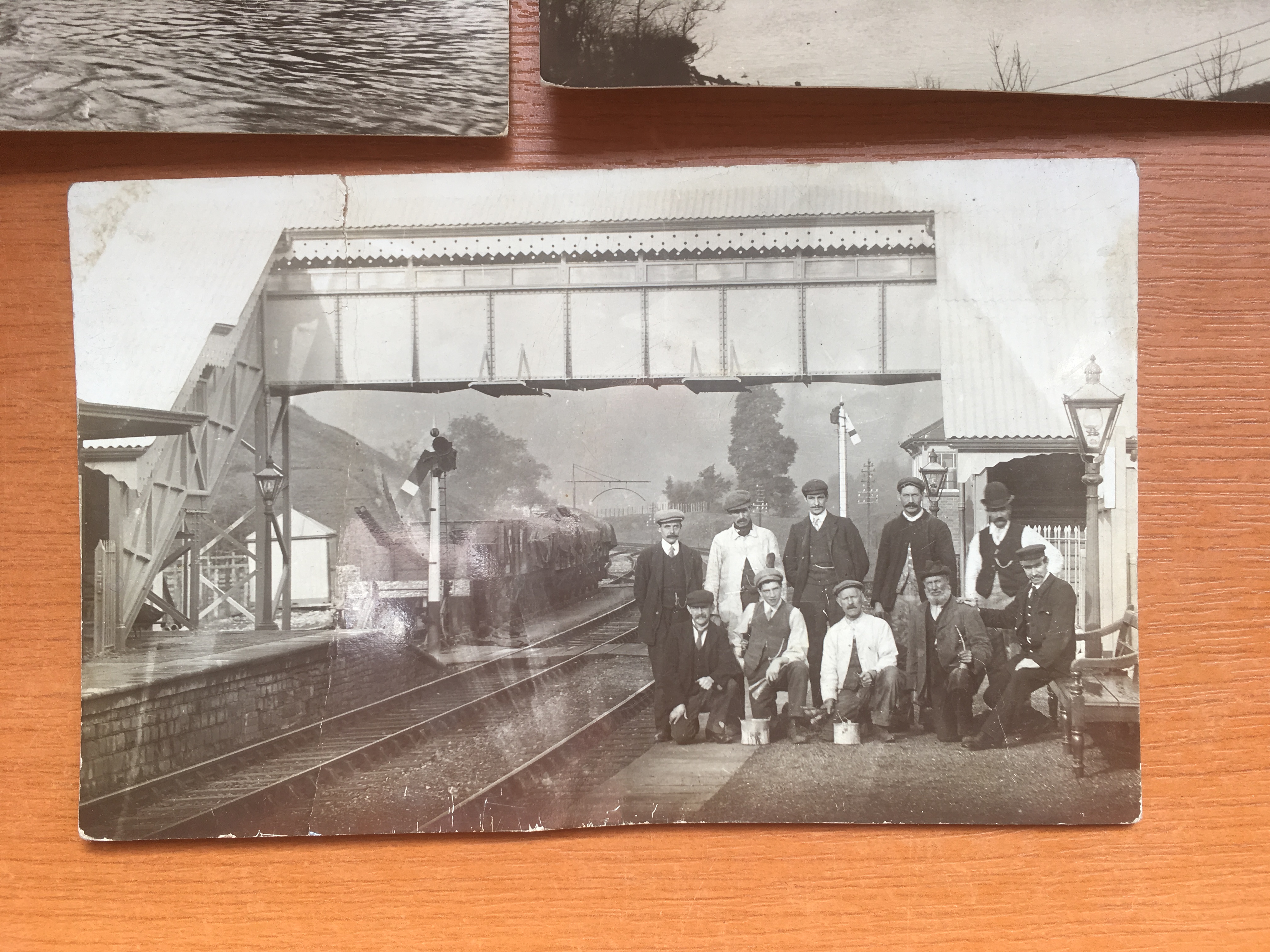 FOUR RP POSTCARDS SHOWING FLOOD SCENES, DITCHINGHAM AREA, ALSO UNIDENTIFIED RP OF STATION,