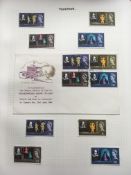 GB: BOX WITH 1964 (FEW EARLIER) TO 1967 COMMEMORATIVES IN THREE SG "ROYAL BLUE 2183" BOXED ALBUMS,