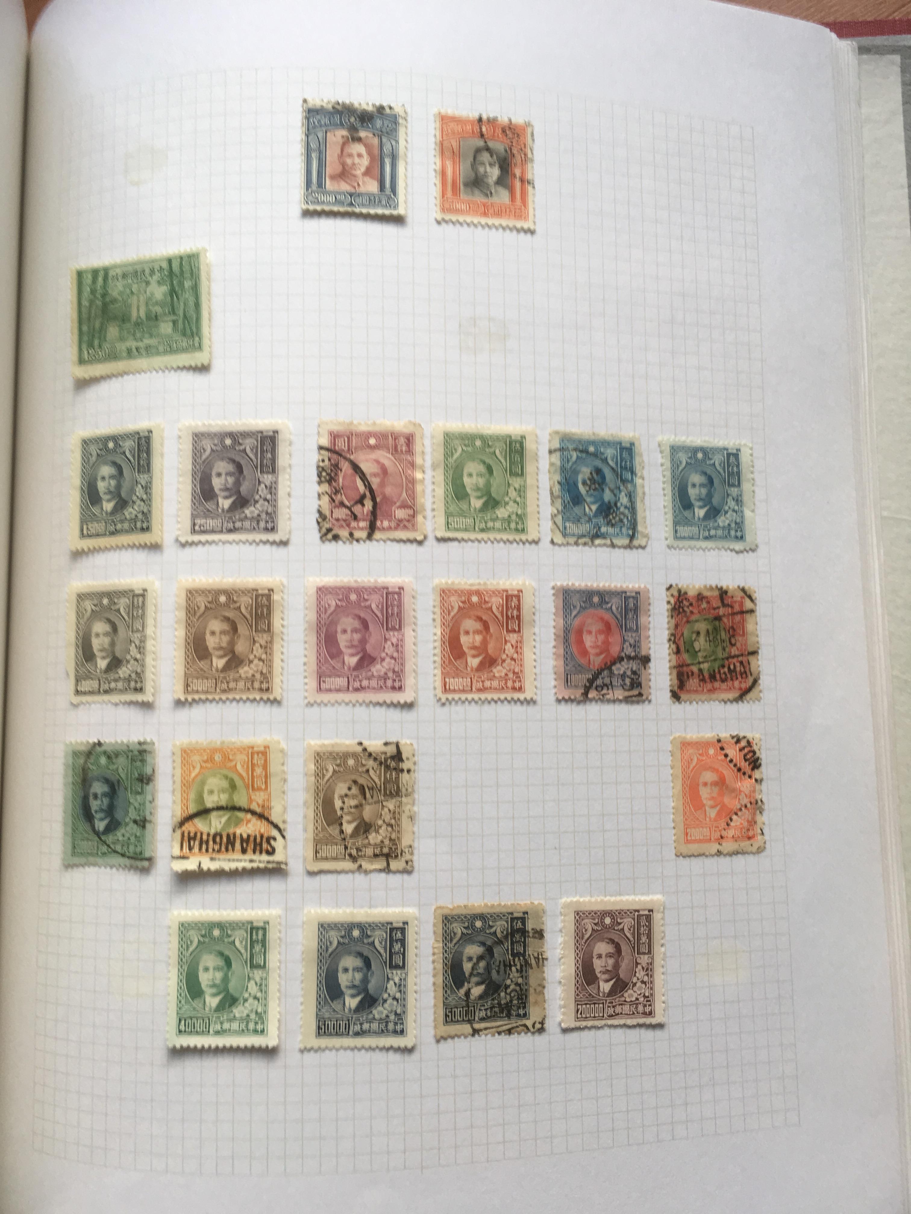 BOX WITH FOREIGN ON STOCKCARDS AND LOOSE, ALBANIA, CHINA REMAINDER COLLECTION IN AN ALBUM, USA, - Image 7 of 15