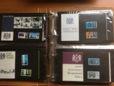 GB:1946-70 PRESENTATION PACKS IN ALBUM, INCLUDING 1964 GEOGRAPHICAL,