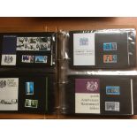 GB:1946-70 PRESENTATION PACKS IN ALBUM, INCLUDING 1964 GEOGRAPHICAL,