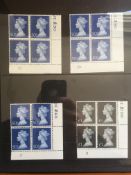 GB: BINDER WITH A COLLECTION OF 1963-76 CASTLE AND MACHIN MINT PLATE BLOCKS,