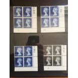 GB: BINDER WITH A COLLECTION OF 1963-76 CASTLE AND MACHIN MINT PLATE BLOCKS,