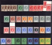 LEEWARD ISLANDS: 1890-1951 OG COLLECTION WITH 1902 TO 1/-, 1907 VALUES TO 1/-, 1912-22 TO 5/-,