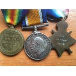 MEDALS: WW1 TRIO, 1914-15 STAR, BWM AND VICTORY TO 17291 PTE. P.