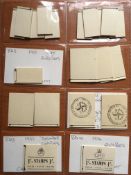 GB: BOOKLETS: 1947-54 1/- PLAIN AND PRINTED COVERS SELECTION WITH 1947 SG BD4 (10), 1951 BD5,