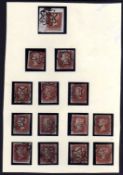 GB: 1841 1d IMPERFS CANCELLED NUMBERS IN MX, ALL NUMBERS REPRESENTED,