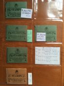 GB: BOOKLETS: c1953 MIXED REIGNS 2/6 (4) AND 5/-, SG F1, F2, F3, F8,