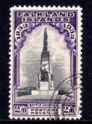 FALKLAND IS: 1933 CENTENARY 2/6 USED, PART SOUTH GEORGIA CDS, SG 135,