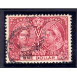 CANADA: 1897 JUBILEE $1 USED,