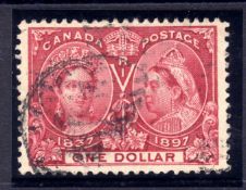 CANADA: 1897 JUBILEE $1 USED,