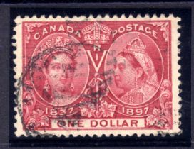 CANADA: 1897 JUBILEE $1 USED,