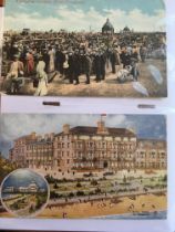 ALBUM WITH A COLLECTION GREAT YARMOUTH POSTCARDS, PIERS, ROWS, SEAFRONT, GER OFFICIALS,