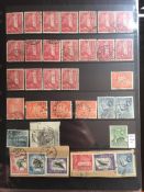 ADEN: FOLDER WITH 1937-60 USED INCLUDING 1939-48 TO 10r (2), 1951 SURCHARGES SET,