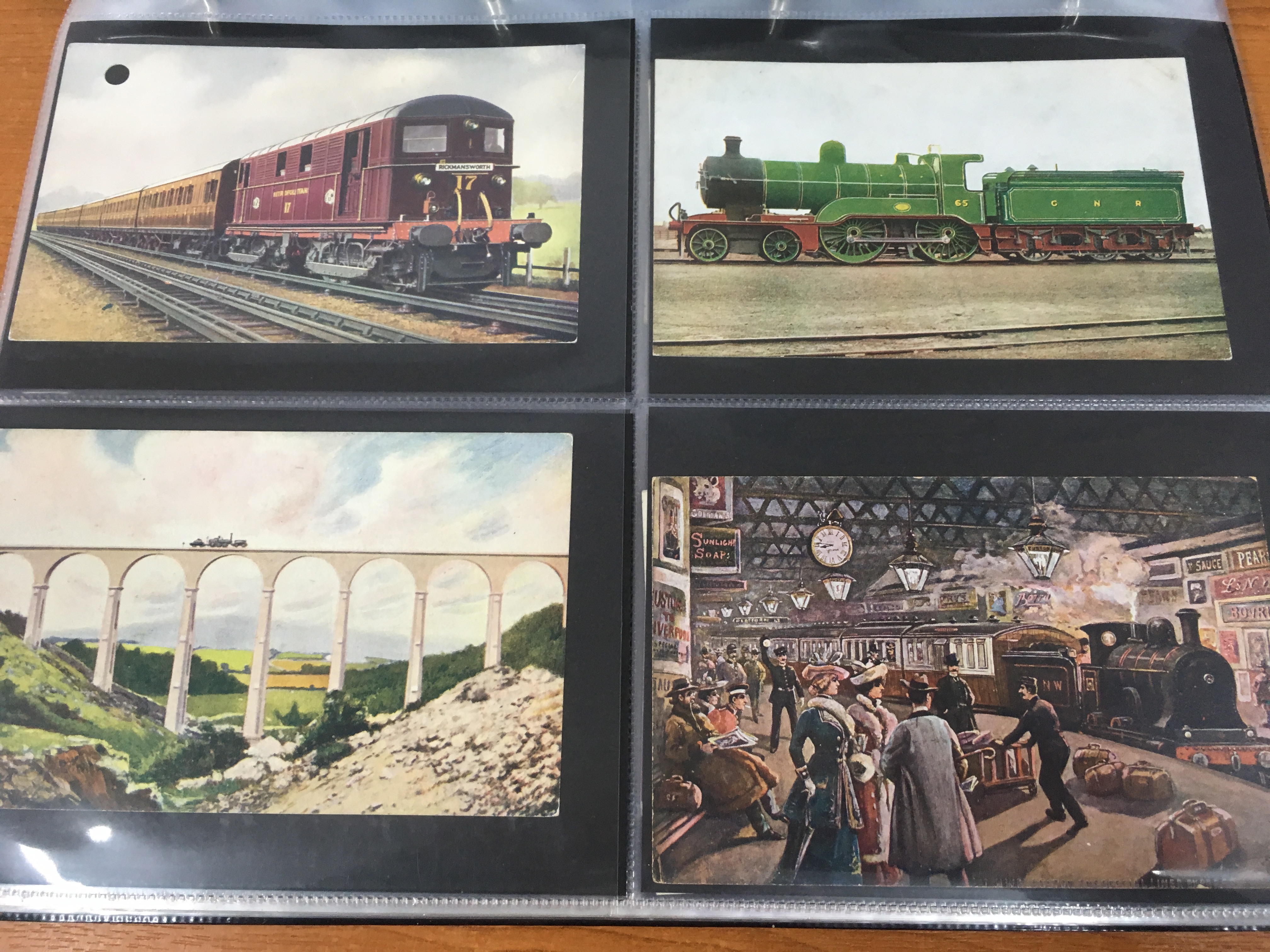ALBUM WITH RAILWAY POSTCARDS, MAINLY COLOURED WITH MANY POSTALLY USED, - Image 21 of 23
