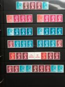 GB: BINDER WITH A COMPREHENSIVE BASIC COLLECTION OF MNH MACHINS, HIGH VALUES, NV1, FRAMAS,