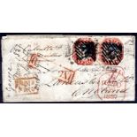 INDIA: 1857 SMALL ENVELOPE TO LANCASTER CASTLE,