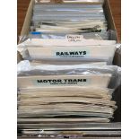 THE DEREHAM POSTCARD HOARD: BOX WITH RAILWAYS, MOTOR AND OTHER TRANSPORT, AVIATION,
