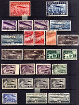 RUSSIA: 1930-2 ZEPPELIN AIRSHIP USED GROUP WITH PERFS AND SHADES (26)