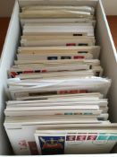 GB: BOX WITH DUPLICATED STOCK OF MACHIN FIRST DAY COVERS, BOOKLET PANES, REGIONALS,