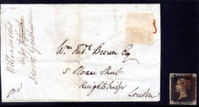 GB: 1840 1d BLACK PLATE 3 CG,