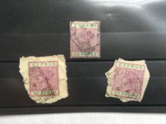 CYPRUS: 1894-1904 30 PARAS USED SELECTION ON PAGES,