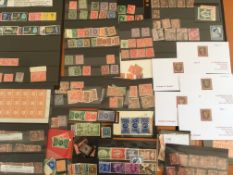 GB: FILE BOX ALL REIGNS ON STOCKCARDS AND HAGNERS, 1d RED IMPERFS AND PLATES, USED, 1883-4 2/6 (3),