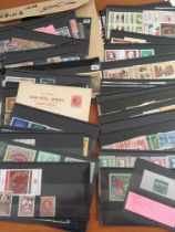 FILE BOX FOREIGN ON LEAVES, STOCKCARDS AND IN PACKETS, JAPAN, AUSTRIA, BULGARIA, CHINA,