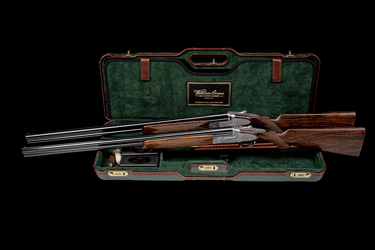 WILLIAM EVANS A PAIR OF 20-BORE (3IN.) 'ST. JAMES' SINGLE-TRIGGER SIDEPLATED OVER AND UNDER - Image 9 of 11