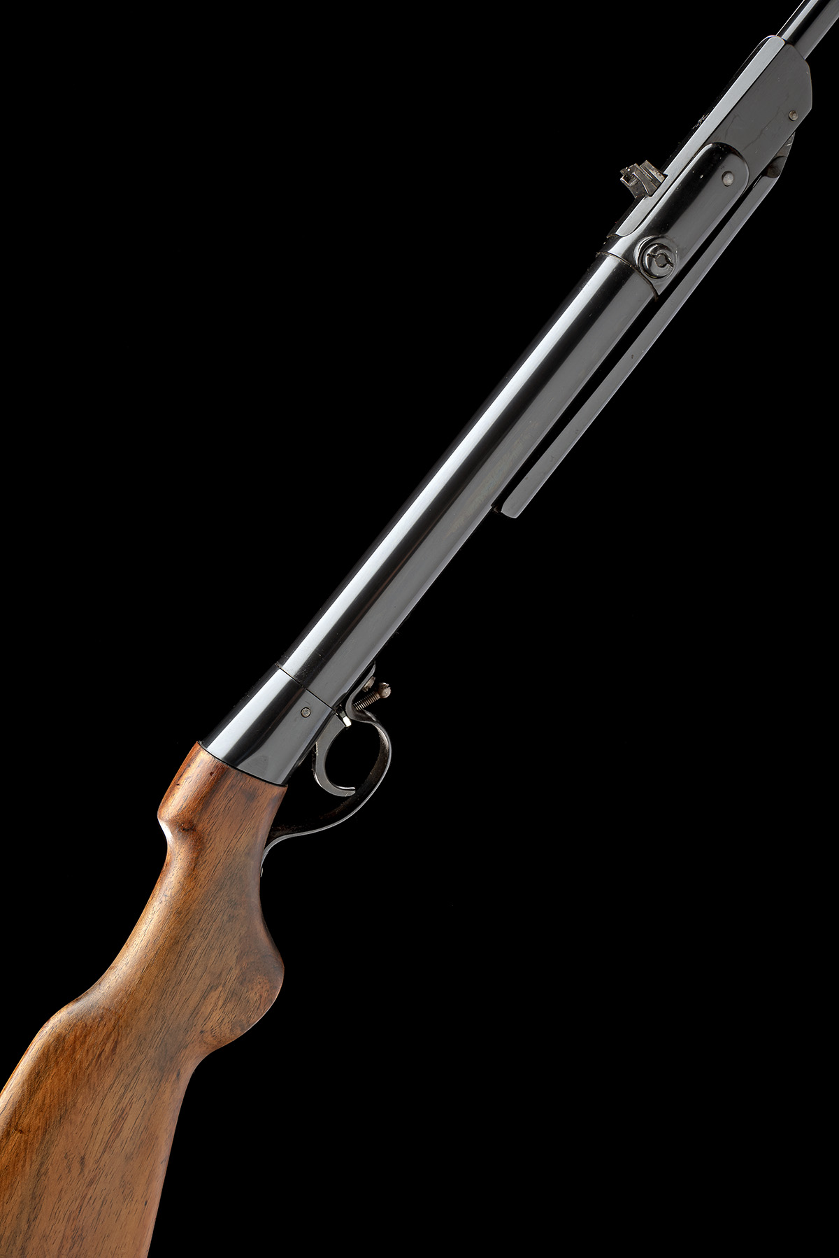 AN UNUSUAL .177 CAM-ACTION BREAK-BARREL GREENER VARIANT AIR-RIFLE, UNSIGNED, no visible serial