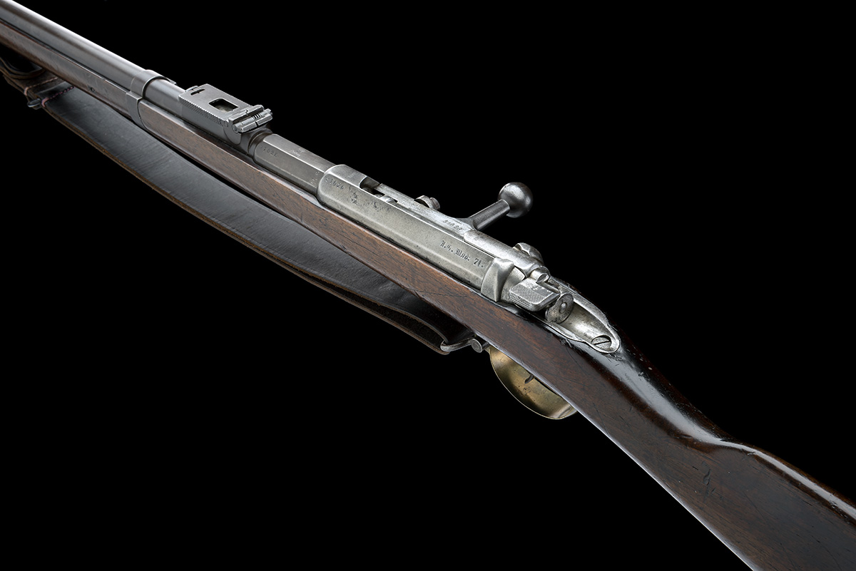 A GERMAN .43 (11.15 X 60mm) MAUSER MODEL 1871 BOLT ACTION SINGLE SHOT INFANTRY RIFLE, MADE AT AMBERG - Image 4 of 9