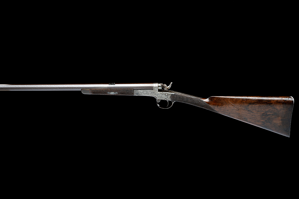 A 100-BORE NEEDLEFIRE SINGLE-SHOT SPORTING RIFLE OF RIGBY TYPE, SIGNED PARKER FIELD & SONS, serial - Image 2 of 9