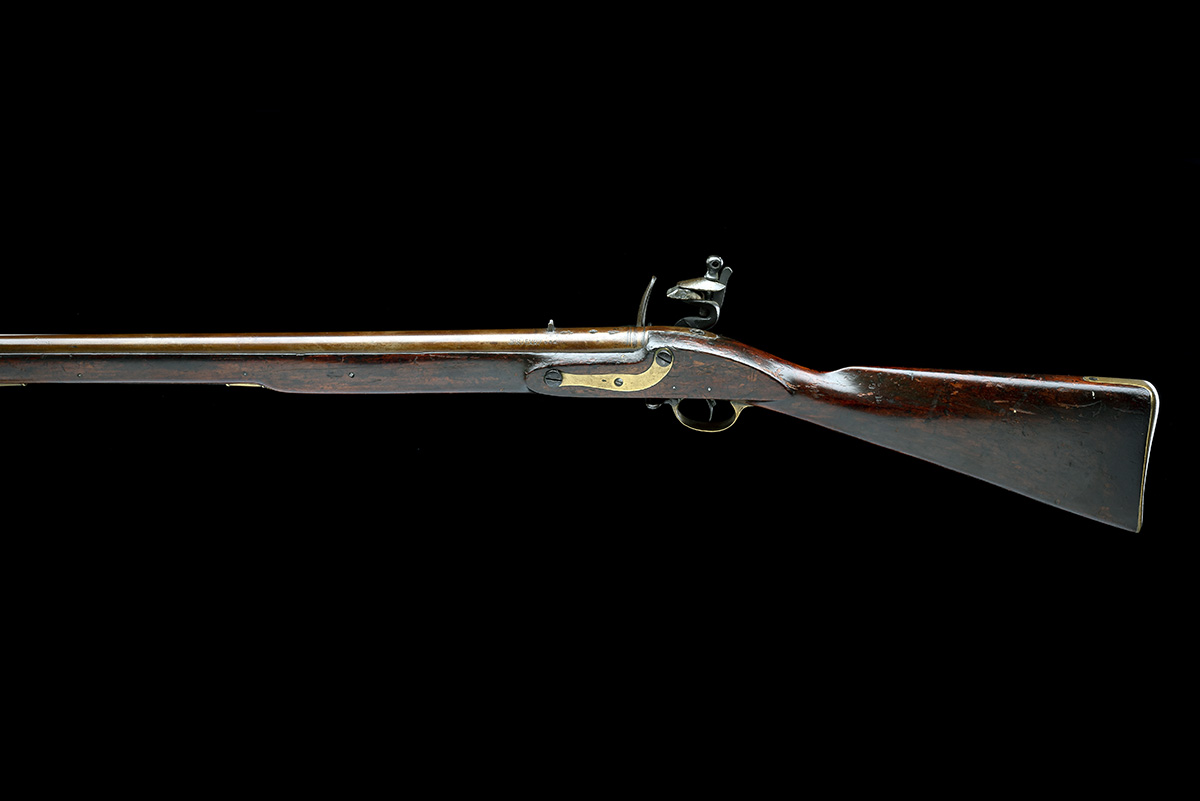 A .75 EAST INDIA COMPANY BROWN BESS TYPE FLINTLOCK MUSKET FROM JAIPUR ARMOURY, CIRCA 1808, serial - Image 2 of 9