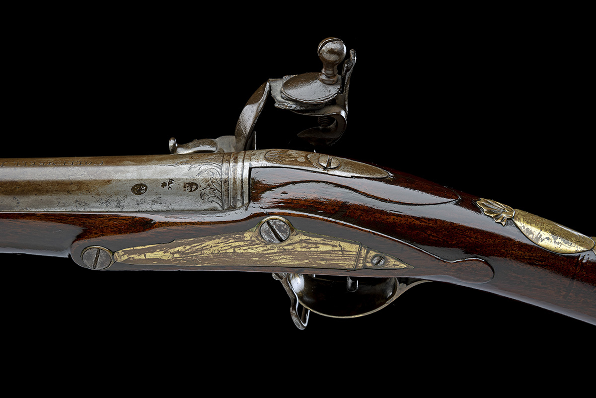 AN EARLY 14-BORE FLINTLOCK BIRDING-GUN SIGNED COLLUMBELL, LONDON, CIRCA 1740, serial no. 9, 37in. - Image 7 of 8