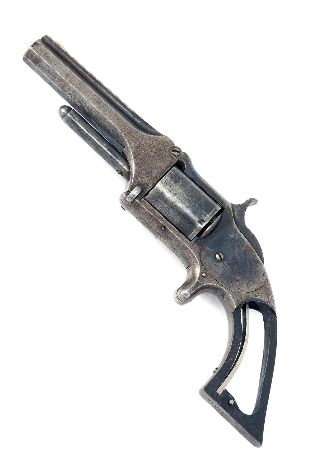 A .32 SMITH & WESSON MODEL NO 1-1/2 FIRST ISSUE REVOLVER, CIRCA 1866, serial no. 17623, with 3 1/ - Image 2 of 3