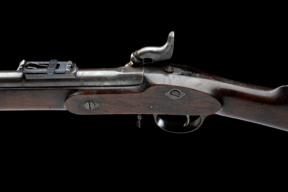 A GOOD .451 ENFIELD / WHITWORTH PATTERN 1863 THREE BAND PERCUSSION TRIALS RIFLE, no visible serial - Image 7 of 9