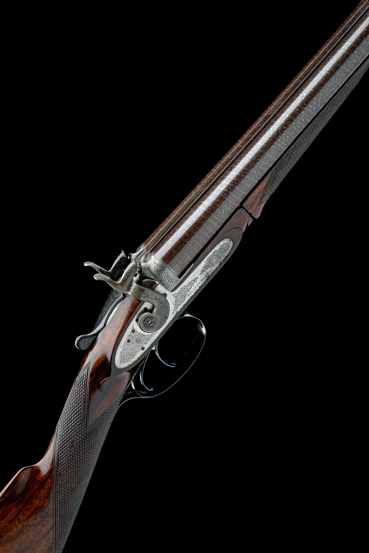 WESTLEY RICHARDS A 16-BORE 1871 PATENT SNAP-ACTION TOPLEVER BAR-IN-WOOD HAMMERGUN, serial no. 12799,