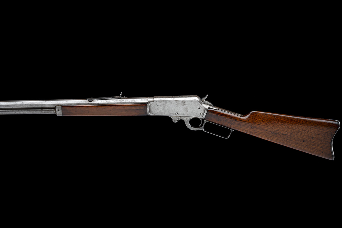 A .38-55 (WIN) MARLIN MODEL 1893 LEVER-ACTION SPORTING RIFLE, serial no. 348714, circa 1900, with - Image 2 of 8