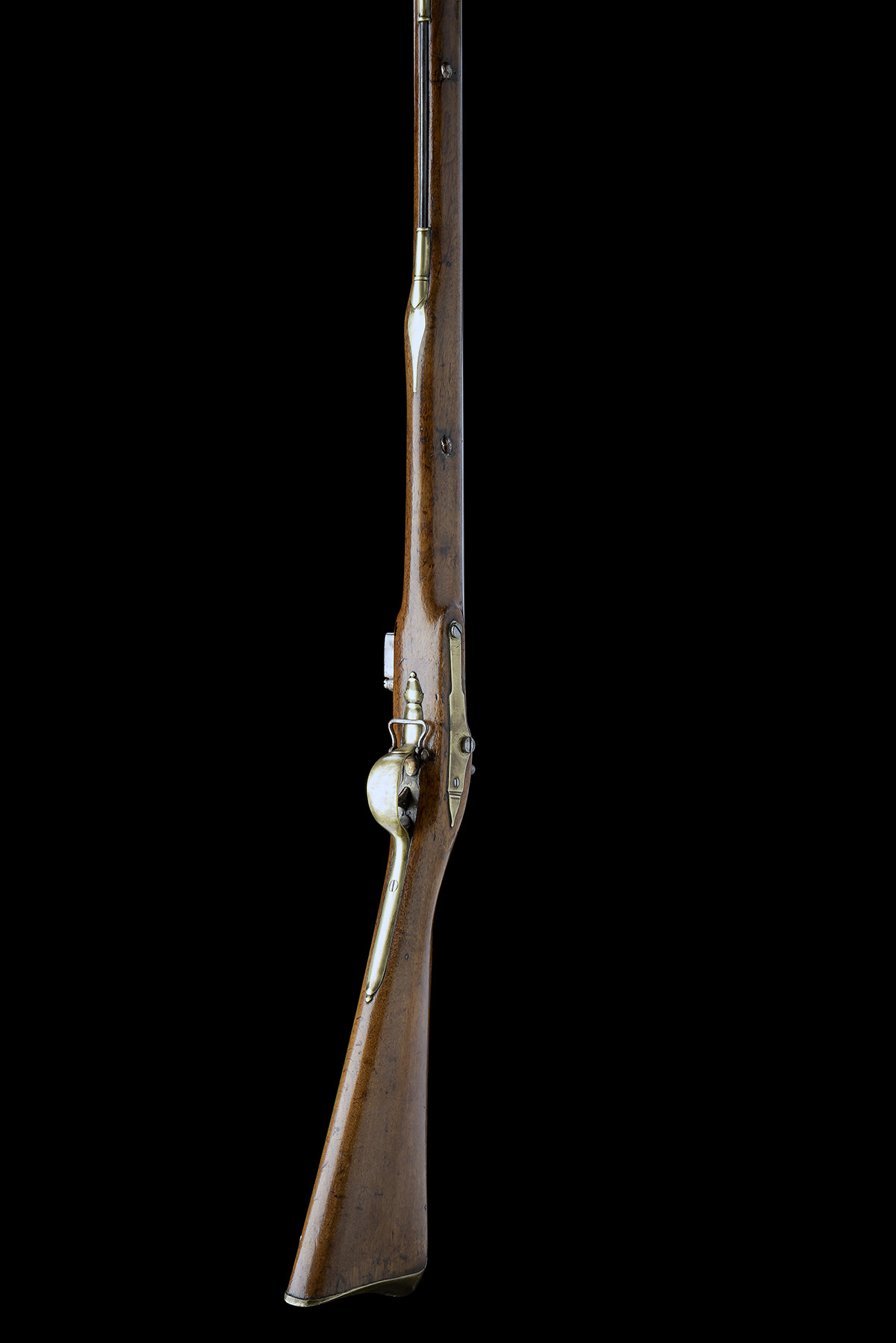 A .750 VOLUNTEER OR MILITIA INDIA PATTERN BROWN BESS TYPE FLINTLOCK MUSKET WITH BAYONET, CIRCA 1805, - Image 8 of 11