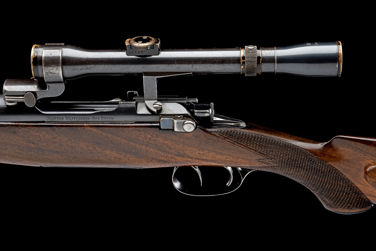 AN 8X56 M/S 'MODEL 1908' BOLT-MAGAZINE STUTZEN SPORTING RIFLE BY STEYR, serial no. 11884, for - Image 7 of 10