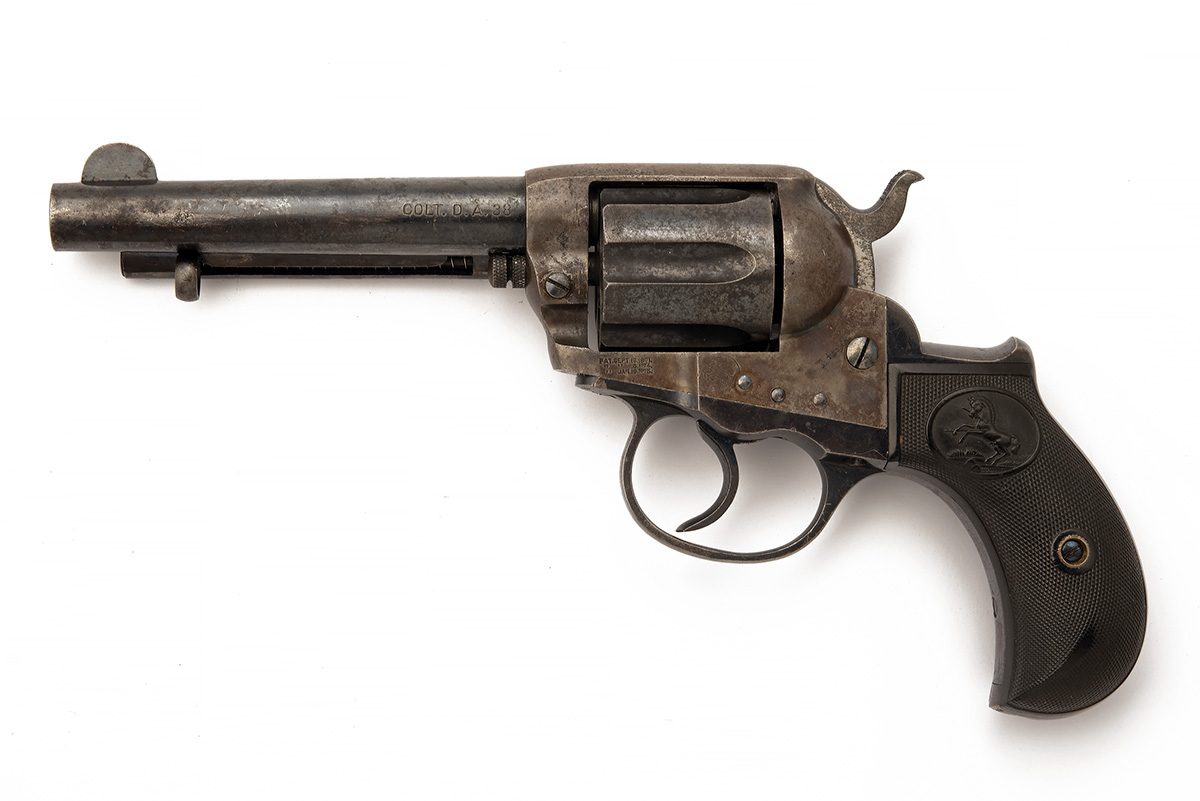 A .38 (LONG) COLT MODEL '1877 LIGHTNING' DOUBLE ACTION REVOLVER, serial no. 144369, for 1903, with - Image 2 of 5